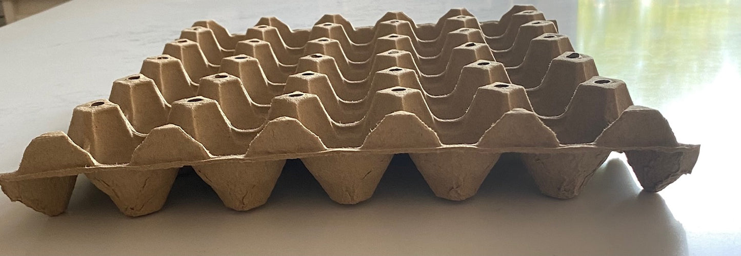 30-Egg Trays - Standard Size - Brown - 30 Cell Trays for Eggs