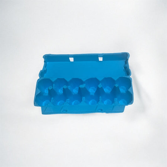 12-Egg Cartons for Full Dozen Eggs - King Size - Blue